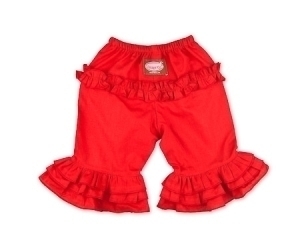 Red Long Ruffle Pants