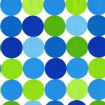 Disco Dots Blue Fabric