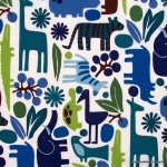 Blue Zoo Fabric