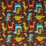 Dino Dudes Cotton Flannel Fabric